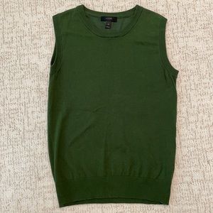 J Crew Forest Green Sweater Vest, XS